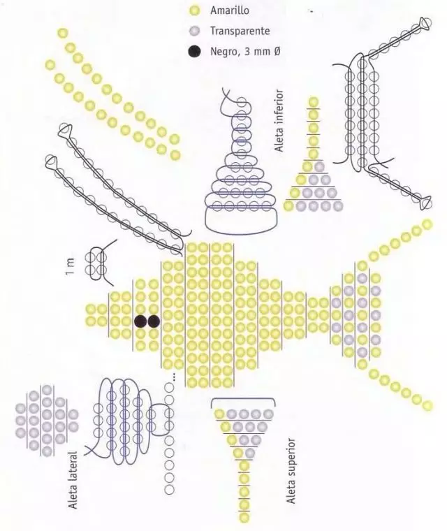 Схема рыбки-парусника из бисера
