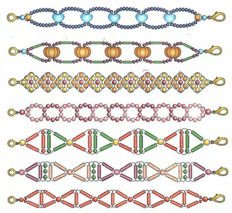 Бисероплетение для начинающих со схемами пошагово браслеты
