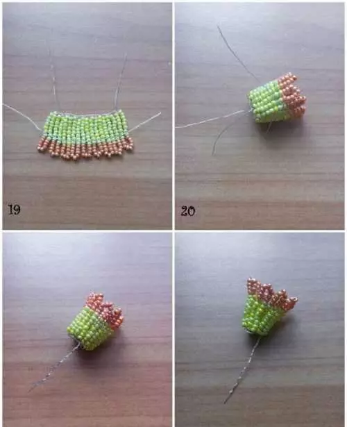 Схема плетения цветка нарцисс